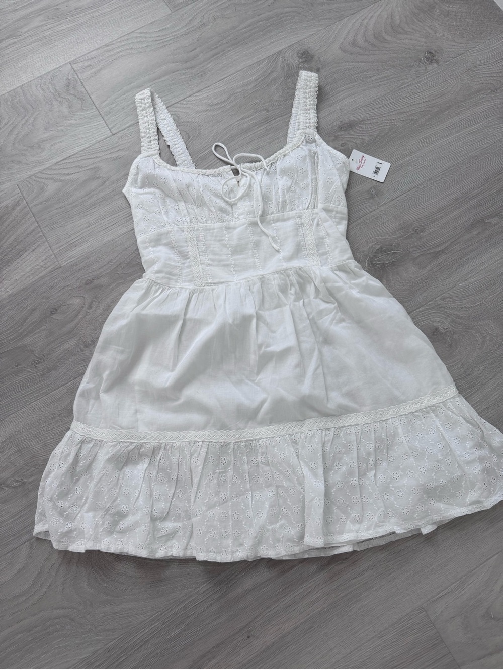 White Eyelet Sundress with Spaghetti Straps